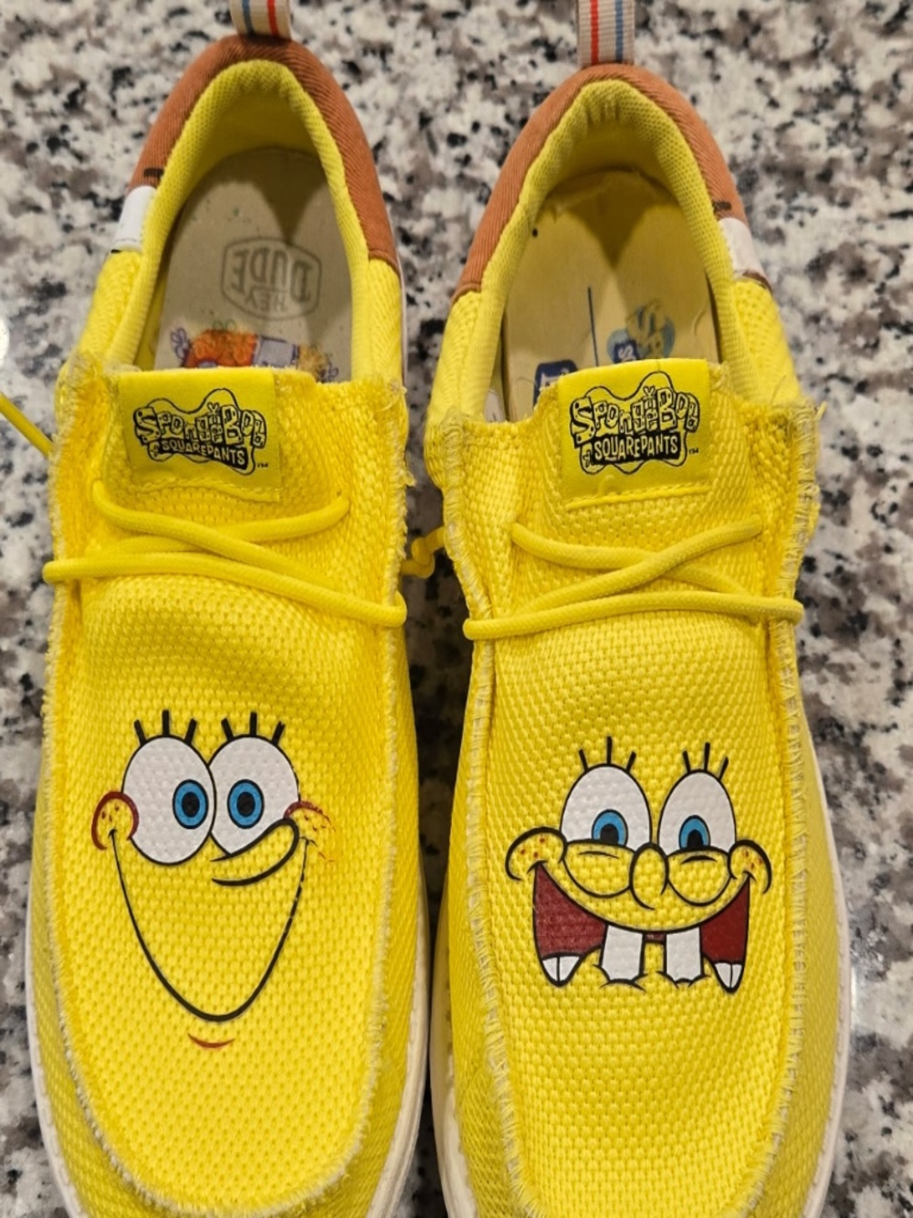 HEYDUDE x SpongeBob Toddler Shoes – Brown/Yellow – Size 8